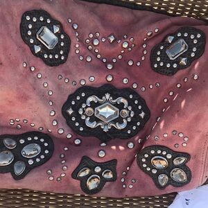 Embellished Pink Studded Handbag